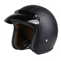man women casco vintage scooter jet helmet motorcycle black white helmets pilot open face vespa helmet