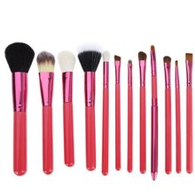 Latest 12 pcs Professional Makeup Brushes Make up Maquiagem Eyelashes Beauty Brushes Power Blush Kit Set