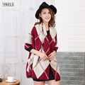 Luxury Winter Tartan Blanket Scarf Woman Plaid Scarves New Designer Diamond Geometric Print Cashmere Shawls Wraps