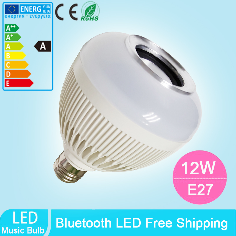 Wireless 12W Power E27 LED Bluetooth Speaker Bulb Audio Light Lamp Music Playing rgb with 24 Keys IR remote Control Wireless 12W Power E27 LED Bluetooth Speaker Bulb Audio Light Lamp Music Playing rgb with 24 Keys IR remote Control