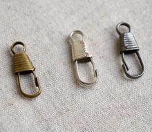2016 200pcs Vintage Metal Luggage bag Dog buckle Snap hook,Bag hanger Lobster Clasp DIY Sewing handmade Key chain buttons AU180