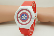 Captain America design watch Anime Jelly Wristwatches Woman digital quartz Watch Children watch Student watch relogios