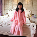 Nightgowns For Child Winter Long Nightdress Flannel pajamas Robe warm kids s lounge Nightwear