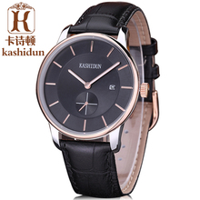 Origianl KASHIDUN Top Brand Luxury New Fashion Watches Mens Fashion Casual Waterproof Sapphire Mirror Leather Strap Mens Watches