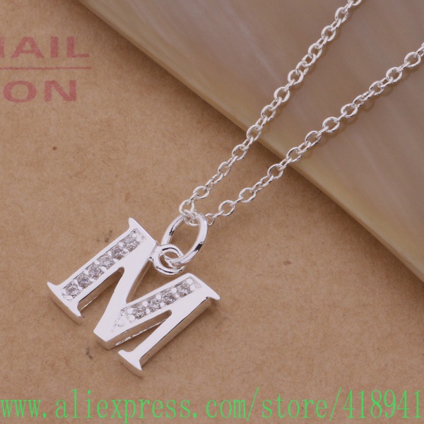 Free Shipping silver plated Necklace silver plated fashion jewelry cdpakuwa dpzamhga P M