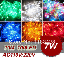 Retail 10M Led string light RGB single color 100led 110V-220V Decoration Light for Christmas Party Wedding Free shipping