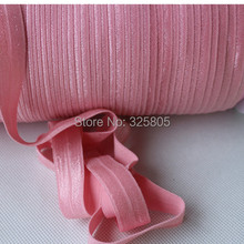 New Arrival ! #151 peony 5/8″ (16mm) FOE elastic, solid Fold Over Elastic 50yards/lot, FOE for Headbands