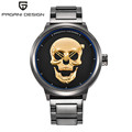 Brand PAGANI DESIGN Punk 3D Skull Personality Retro Fashion Men s Watches Large Dial Design Waterproof
