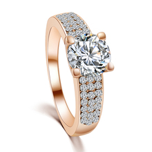 Brand Design New Luxury fashion SWA Austria Crystal Ring Jewelry wedding engagement party Plating Platinum rings women 2015 M12