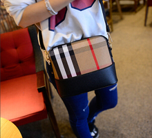 2016 spring and summer vintage mini leather crossbody bags for women shell Small women’s plaid messenger cc bags free ship 1529