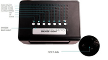 CE ROHS standard 2 group alarm clock radio sleep timer digital fm radio clock alarm snooze