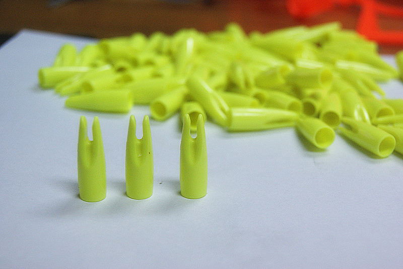 Free shipping new wholesale 500 pcs yellow arrow nock for 7 0mm shaft hunting for hunter