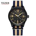 Tezer Luxury Brand Quartz Watch Men Hot Fashion British Canvas Wristwatch Unisex Ladies Watches Waterproof Military