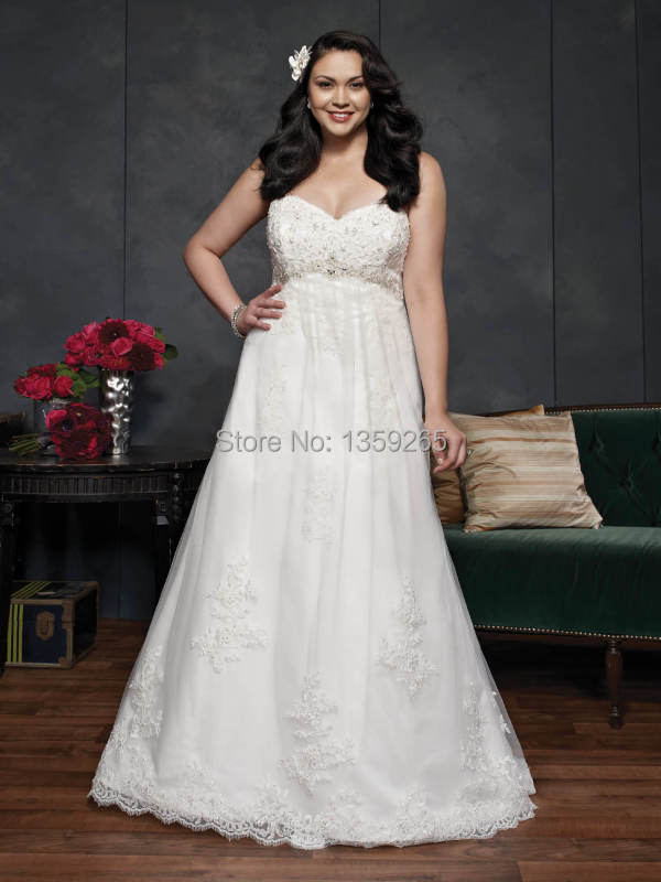 in stock plus size wedding dresses