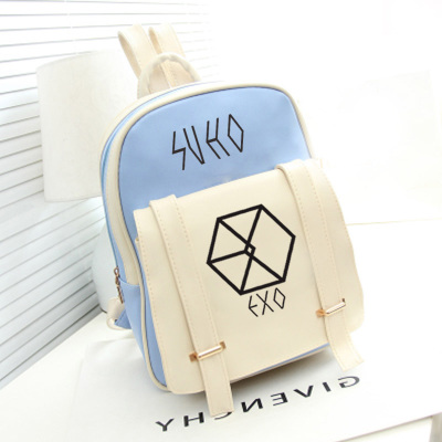 Chanyeol New Kpop EXO PLANET #2 PU Schoolbag Korea Backpack