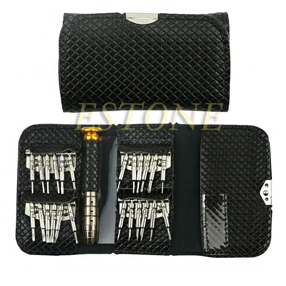 A96 25 in 1 Precision Screwdriver Wallet Set Repair Tool For iPhone Cellphone PC New