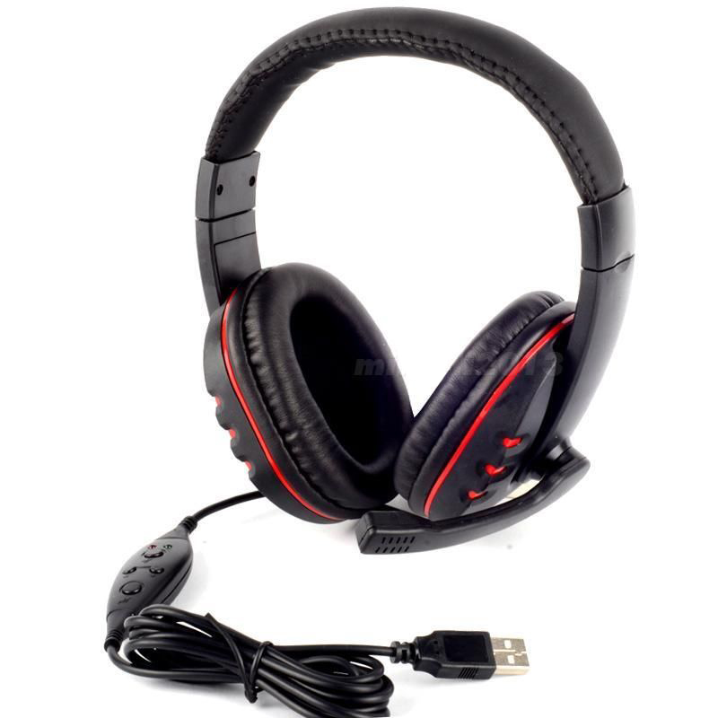Гаджет  PRO USB Stereo Headphone Microphone with MIC GAME Gaming Headset For PlayStation PS3 PS 3 PC Gaming Headphones None Бытовая электроника