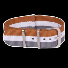 Nuevo marrón blanco gris colores 18 mm Nylon lienzo ver correas nuevas correas de reloj de la otan banda wach de 18 mm