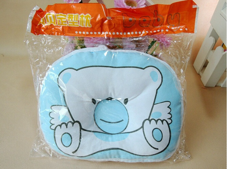 Newborn Bear Bedding Baby Nursing Pillow Prevent Flat Head 100% Cotton Animal Baby Shaping Pillow Pattern Comfortable Pink Blue (4)