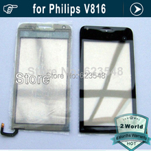 10pcs Original touch screen touch display panel digitizer replacement black for Philips V816