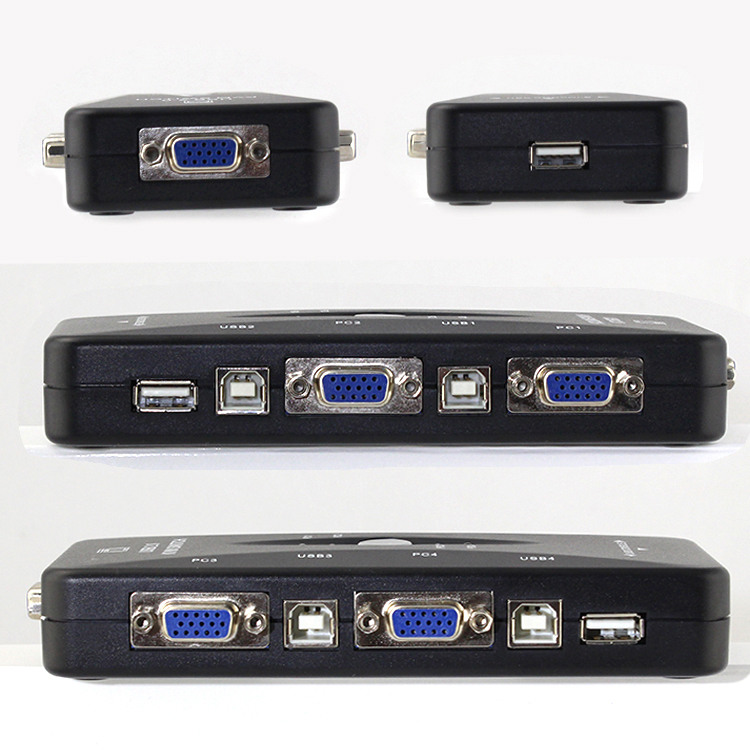 4- USB 2.0   VGA kvm-    4  PC