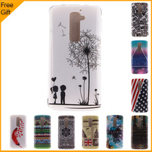 2015 New Luxury Cute Soft Cartoon Painted Cell Phone Case Cover For LG G2 D802 D800 Case Silicone Shell Back Cover With Gift
