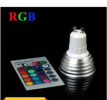 9W E27 gu10 RGB LED Bulb Light 16 Color RGB Changing lamp spotlight with Remote Controller