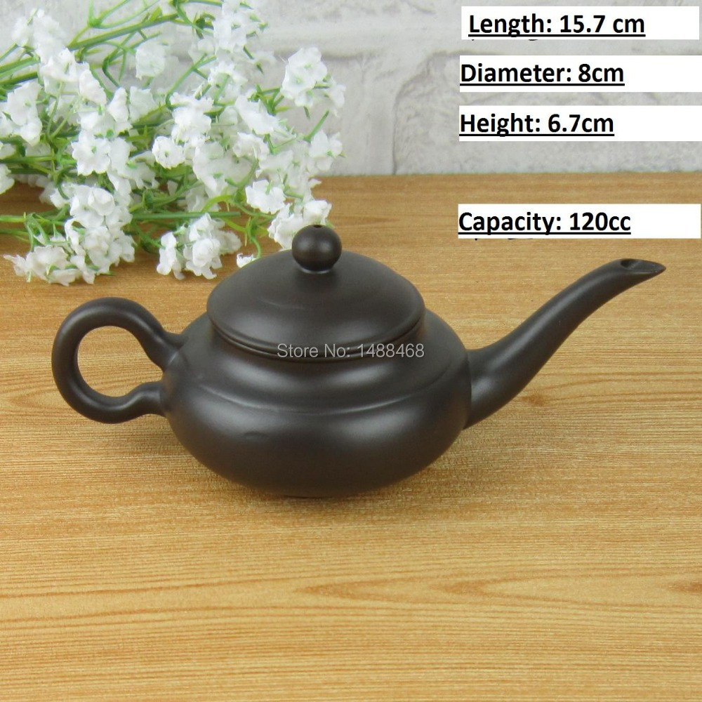 Tianmu Yixing purple sand art teapot long mouth pot lamp maker 120cc 1pcs 28cc small cup