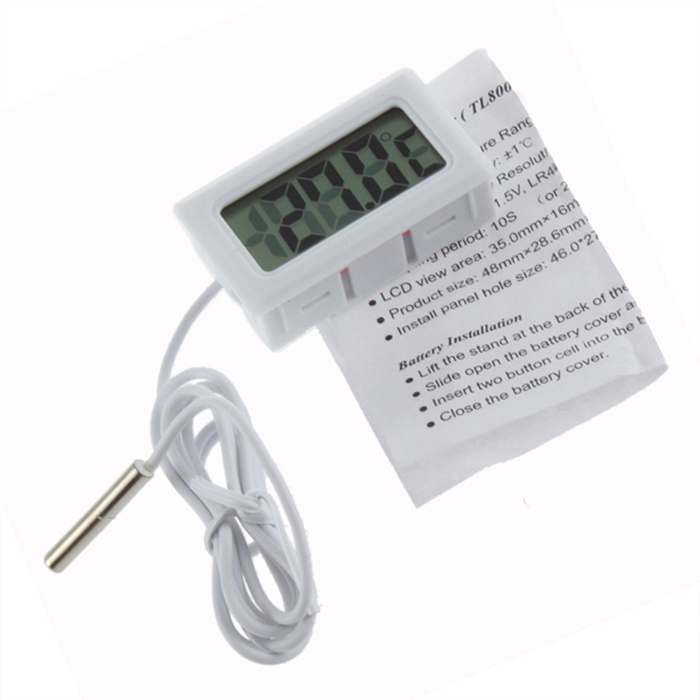 Puscard Mini Digital LCD High Temperature Thermometer With Probe Celsius 
