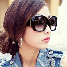 Women’s Vintage Polygon Sunglasses Big Crystal Transparent Sun Glasses Gradient Lenses Eyewear 6 Colors