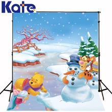 backdrop photo christmas Snowman Frozen Snow 5x7ft(1.5×2.2m) studio backdrop ZJ
