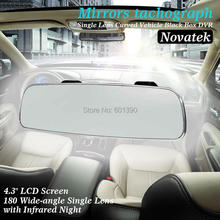 1080P HD Car DVRS Camera Recorder 4.3″ LCD Screen Novatek 180 Wide-angle Single Lens Curved Car DVR Recorder IR Night Vision