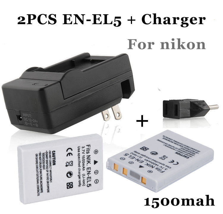 2pcs-Excellent-EN-EL5-ENEL5-CAMERA-BATTERY-CHARGER-FOR-NIKON-COOLPIX-P510-P530-3700-4200-5200