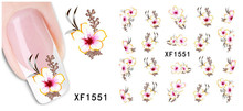 1 Sheet New Arrival Water Transfer Nail Art Stickers Decal Beauty Red Flowers Design Manicure Tool