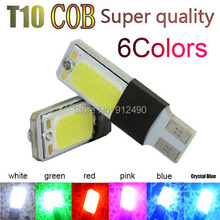 2X T10 LED 194 168 W5W COB Interior Bulb Light Parking Backup Brake Lamps Canbus No Error Cars xenon Auto Led Car 6 Color