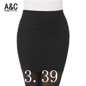 Cheapest-Free-Shipping-New-Fashion-2015-Summer-Women-Skirts-High-Waist-Candy-Color-Plus-Size-Elastic