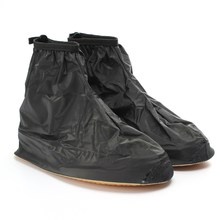 Men Women Shoes Zipper Rain Ankle Boots Waterproof Rain Shoes Covers Flat Slip-resistant Overshoes Shoes Accessories Size M/L/XL