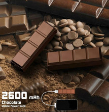 Chocolate Mobile Power Bank 2600mah 18650 Bateria Externa Cargador Portable Charger Powerbank Carregador Portatil Para Celular