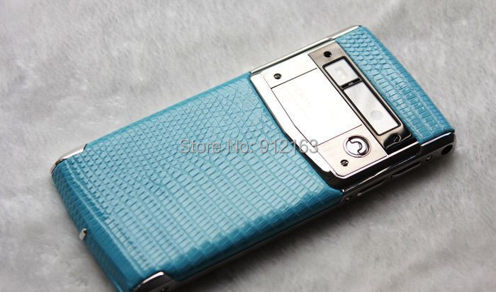 New Arrival High Quality Luxury Signature Touch Lizard Skin Leather Mobile Phones Titanium Android 4 4