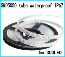 5m/lot 5050 LED strip Silicone Tube water proof IP6760 leds/m DC12V flexible light Warm White,White,Green,Blue,Red,RGB