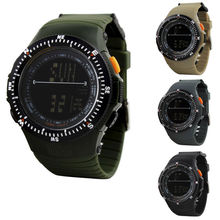 Nuevos hombres de la venta lujo militar Digital Light hombres del silicón del reloj del cronógrafo fecha de deportes de envío rápido