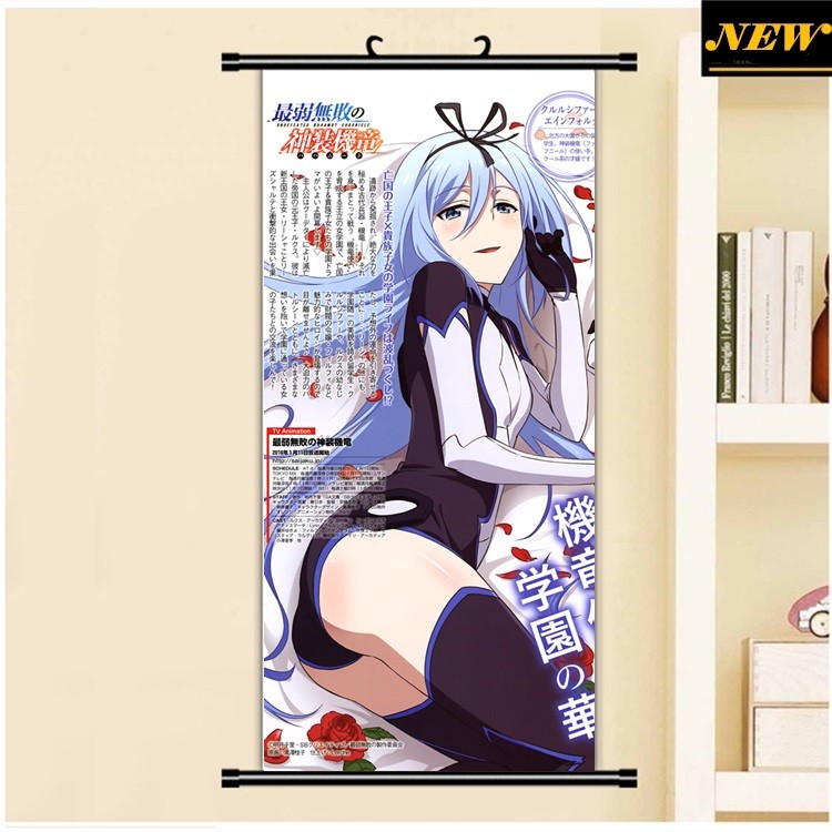 45x95cm Saijaku Muhai No Bahamut Kasuga Ayumu Cameltoe Cartoon Anime Art Wall Picture Mural Scroll Cloth Canvas Painting Poster Aliexpress