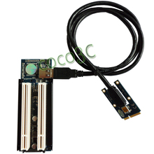Half-size / Full-size Mini PCIe To 2 PCI 32bit slots adapter mini pci-e riser card for PCI Sound Card Network card graphics card