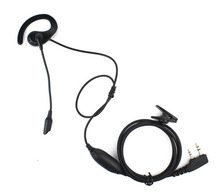 New 2 Pin PTT MIC Ear Hook Earpiece Walkie Talkie Headphone for KENWOOD for PUXING for