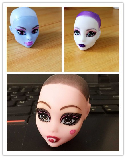 5pcs/lot Heads for Monster toys High dolls,doll accessories for Original Monster inc Hight doll,diy doll heads