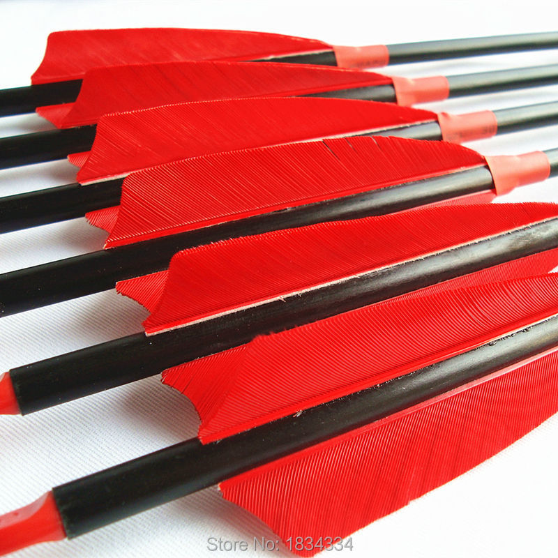 6Pcs High quality Aluminum archery arrow hunting arrow bow turkey feather shooting arrow outdoor sport 30