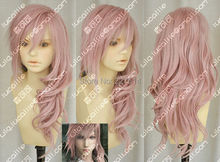 FREE shipping> >>>Final Fantasy 13 Lightning serah New Long Mix pink Cosplay Wig