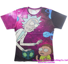 2015 New Rick and Morty Print 3d t shirt funny Cartoon t shirt summer style t shirt men/women camisa masculina plus size S-XXL