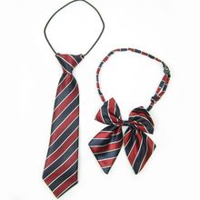 2016 Striped Plaid Child Bowtie School Style Boy & Girls Children Cotton Tie Skinny Ties Cravat Set Collar Papillon Neckwear