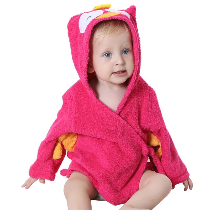 Cartoon Baby Bathrobe Infant Hooded Animal Style Baby Bath Towel Character Kids Bath Robe Beach Towels